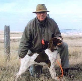 Blazen' Annie's Abel and Me after a two day field trial win.